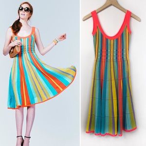 Kate Spade Arielle Colorful Striped Knit Dress
